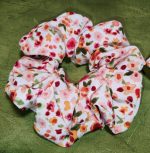 Tela's Charming White Fall Ditsy Floral Scrunchie - Image 2