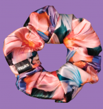 Tela's Radiant Abstract Floral Swirl Scrunchie