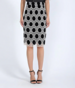 GRACIA Velvet Polka Dot Crochet Skirt