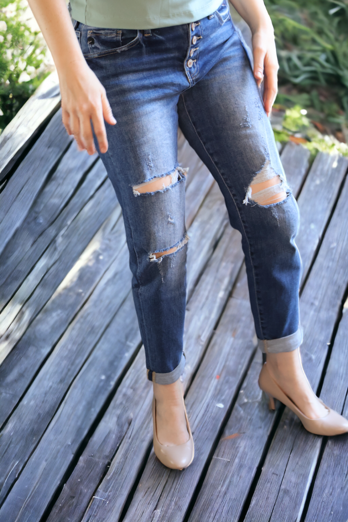 original.png KAN CAN-High-Rise BUTTON-DOWN GIRLFRIEND JEAN RELAXED FIT - Image 1