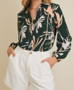 Emerald Blossom Blouse GILLI - Image 6