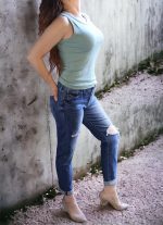 KAN CAN-High-Rise BUTTON-DOWN GIRLFRIEND JEAN RELAXED FIT - Image 2