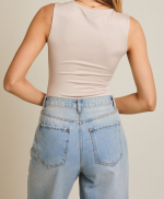 Nude Shirring Detail Bodysuit - Image 2