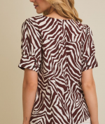 Merlot Zebra Blouse - Image 2