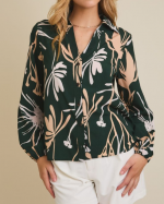 Emerald Blossom Blouse GILLI