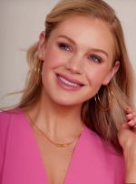 Gold Double Hoop Earrings - Image 2