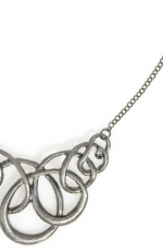 Infinity hoop silver pendant necklace - Image 2