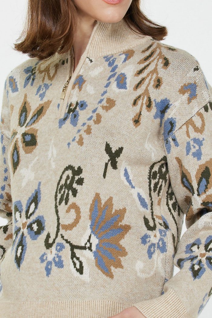 original.jpeg Botanical Knit Quarter-Zip Current Air - Image 1