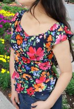 Sweetheart V Neck Flutter Ruffle Sleeve Knit Blouse PERCEPTION CONCEPT - Image 4