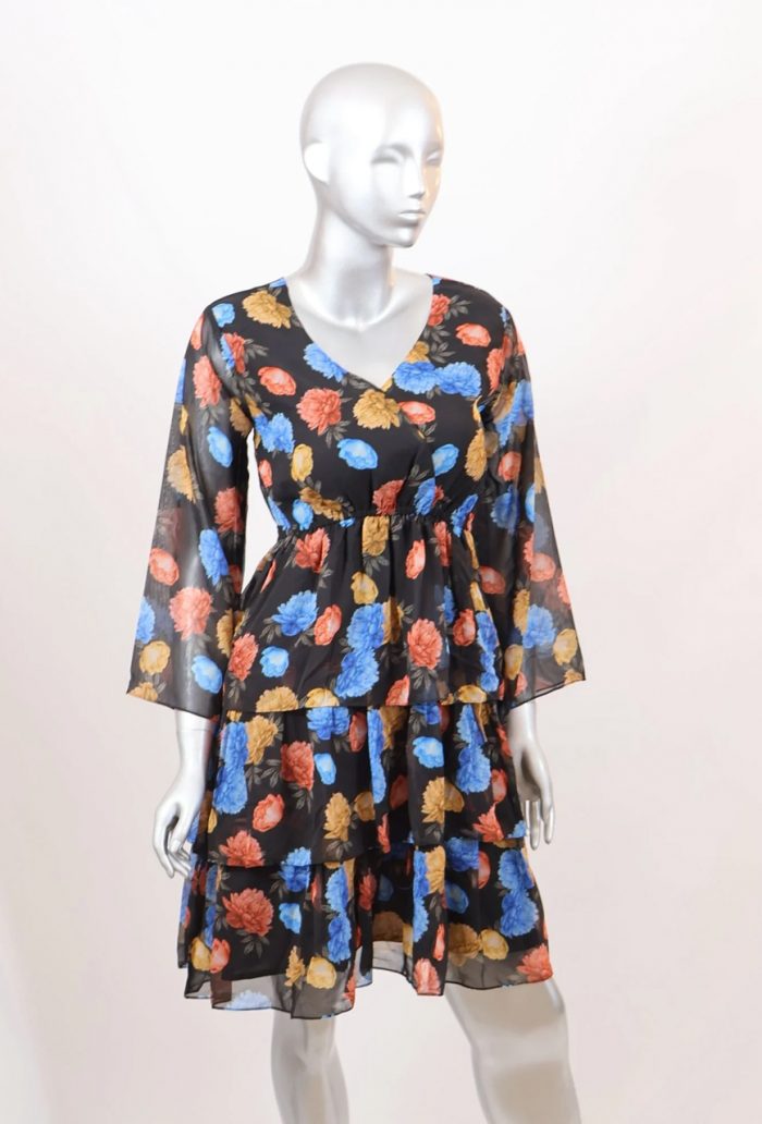 Triple Layer Flounce Dress - Image 1