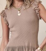CURRENT AIR Ribbed Ruffle Blouse - Image 2