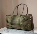 Green Ostrich Print Duffle Bag - Image 2