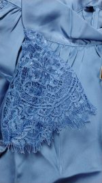 GRACIA Satin and Lace Blouse. - Image 3