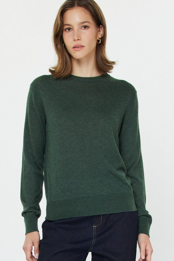 Fine Knit Crewneck Sweater CURRENT AIR - Image 1