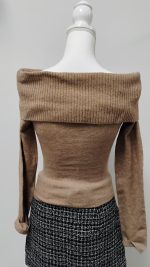 Ribbed Off-the-Shoulder Sweater