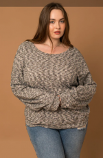 GILLI Cozy Knit Puff Sleeve Top