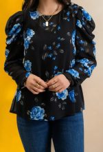 Floral Ruched Blouse ZOE AND CLARIE