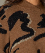 Abstract Jacquard Mock Neck Pullover Sweater Wit & Wisdom - Image 3