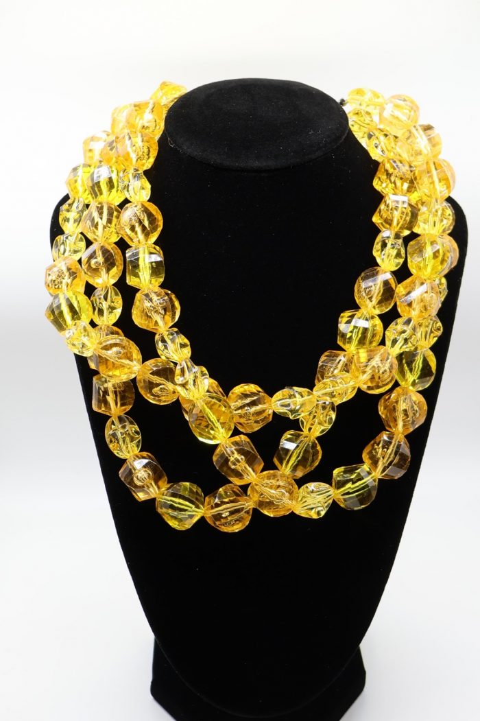 Yellow Facete Beaded Multi Strand Morgan Necklace LEETIE - Image 4