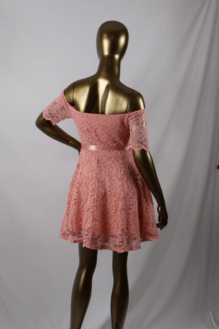 Ballerina Midi Pink Lace Dress - Image 4