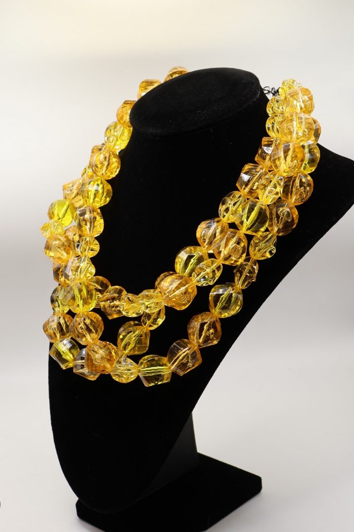 Yellow Facete Beaded Multi Strand Morgan Necklace LEETIE - Image 3