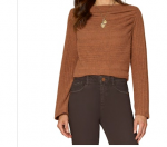 Bell Sleeve Boat Neck Top