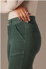 Wit & Wisdom MADISON High Rise Utility Corduroy Bootcut Pant - Dusty Spruce - Image 3