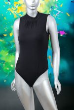 Seamless Black Mock Neck Bodysuit