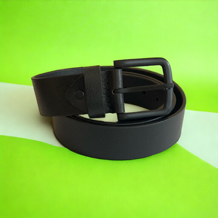 Black suede leather Belt - Image 1