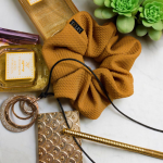 Caramel Dream    Tela's Oversized Waffle Knit Scrunchie -
