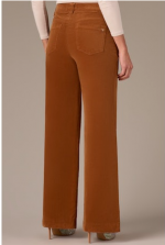 Wit & Wisdom Sam High-Rise Wide Leg Corduroy Pants with AB Solution in Roasted Pecan - Image 2
