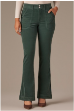 Wit & Wisdom MADISON High Rise Utility Corduroy Bootcut Pant - Dusty Spruce