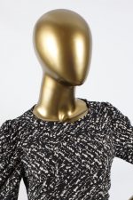 Print round neck, three-quarter sleeve Bodycon Dress - Image 3