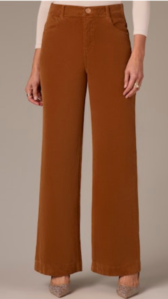 original.png Wit & Wisdom Sam High-Rise Wide Leg Corduroy Pants with AB Solution in Roasted Pecan - Image 1