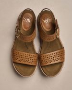 Söfft Bali III Metallic Leather Sandal in Gold