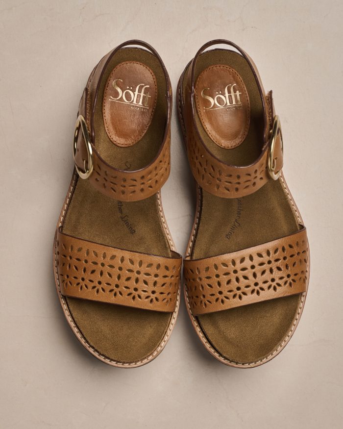 SFT-016-BaliIII-luggage-5 Söfft Bali III Metallic Leather Sandal in Gold - Image 1