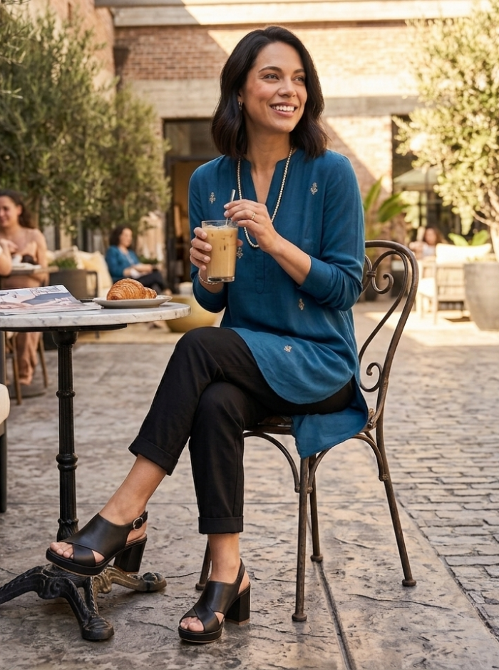 Söfft Liv Leather Slingback Sandal in Black - Image 3