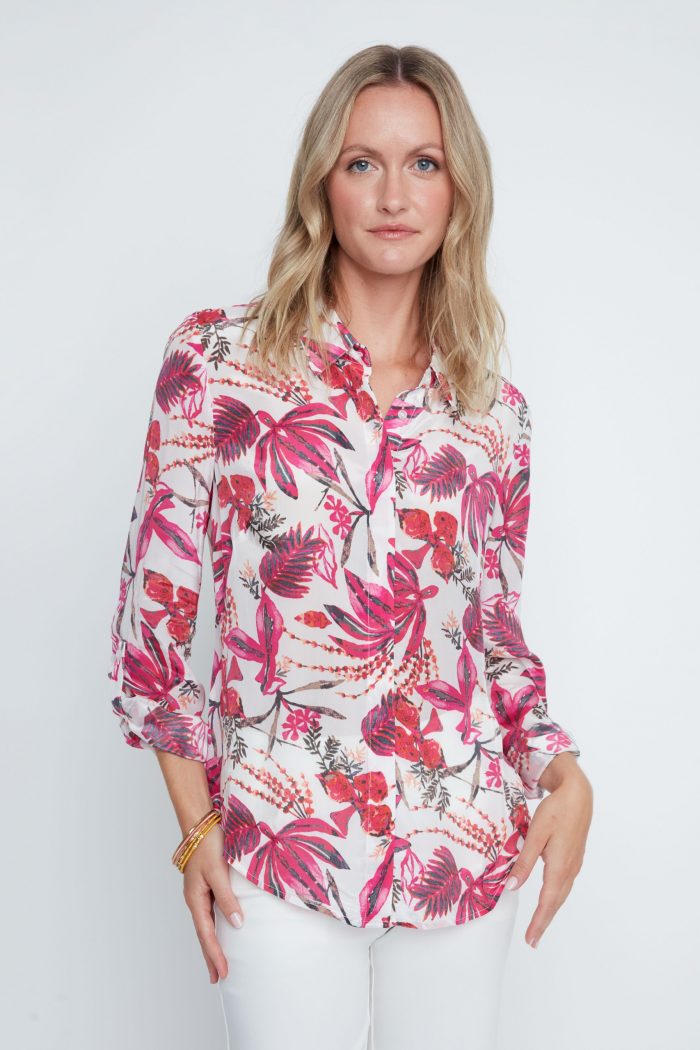 Renuar Orchid Combo Blouse - Image 1