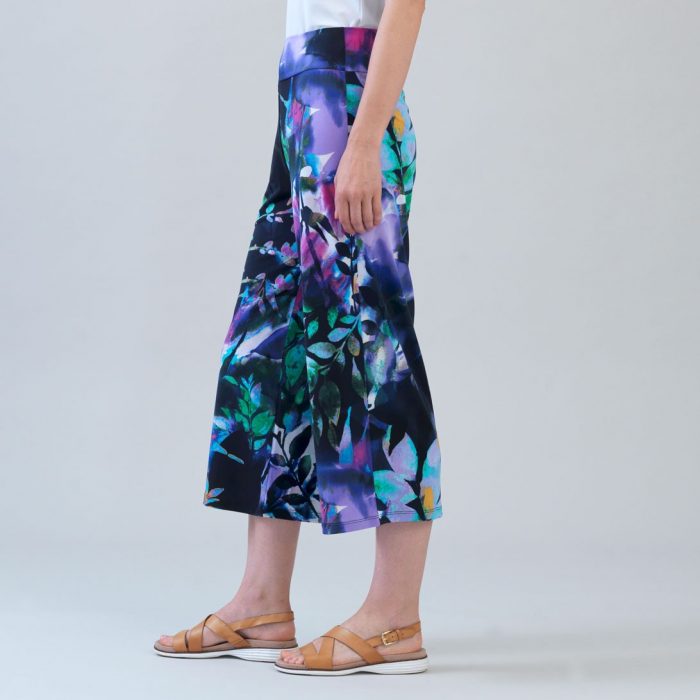 Clara Sunwoo Modern Gaucho Pant - Midnight Garden Multi - Image 1
