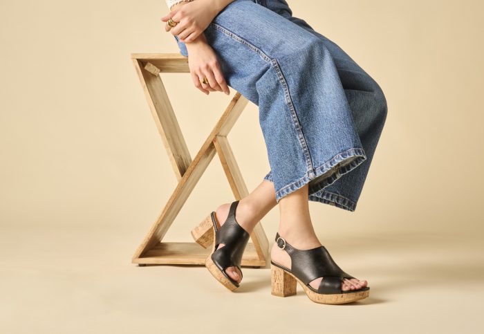 Söfft Liv Leather Slingback Sandal in Black - Image 1
