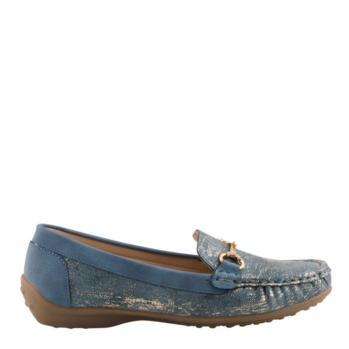 Patrizia - Bruns Blue Metallic Comfort Moccasin - Image 3
