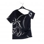 Clara Sunwoo Floral Outline Angular Drape Top - Image 5