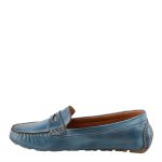 Spring Step Audette Women’s Blue Leather Penny Loafers - Image 4