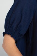 Liverpool Los Angeles Short Sleeve Half Placket Woven Blouse - Image 3