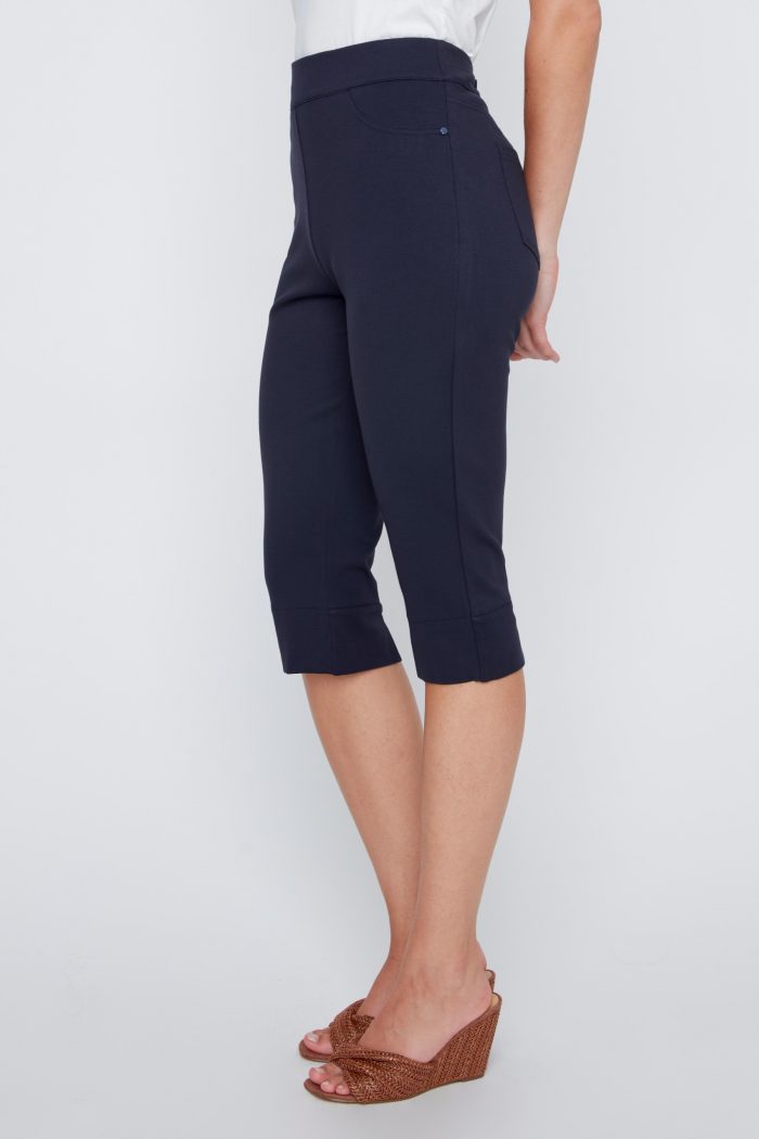 Coco Y Club "Techno-Stretch" Pull-On Capri – Navy - Image 5