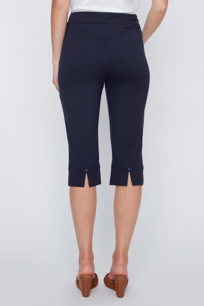 Coco Y Club "Techno-Stretch" Pull-On Capri – Navy - Image 4
