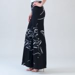 Clara Sunwoo Signature Palazzo Pant - Ethereal Petals White/Black