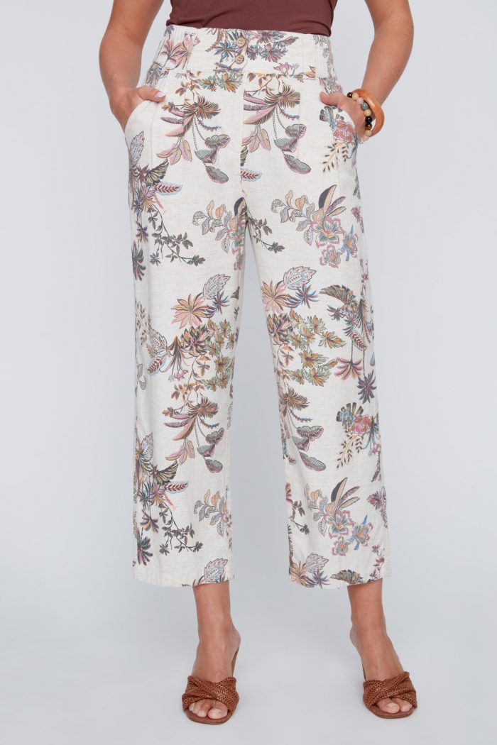 Coco Y Club Tropical Palm Wide-Leg Pant – Premium Linen Blend - Image 3