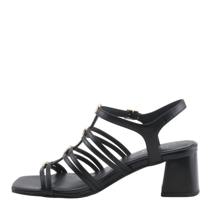 Azura by Spring Step Kutir Strappy Block Heel Sandal (Black) - Image 3