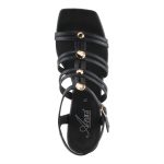 Azura by Spring Step Kutir Strappy Block Heel Sandal (Black) - Image 4